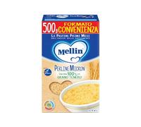 Mellin - Perline Micron - Pastina a base di Farina di Grano Tenero e Vitamina B1, per Bambini dal 4° Mese Compiuto - Confezione da 500gr