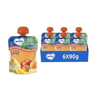 Mellin Pouch Merenda Frutta Mista Con Vitamina C, 90 g, Confezione da 6