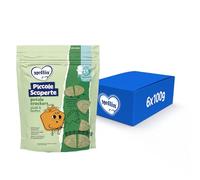 Mellin - Puzzle Crackers Piselli e Basilico, Snack per Bambini dal 15° Mese Compiuto, Senza Sale Aggiunto - 6 Confezioni da 105 grammi (Totale 630gr)
