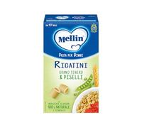 Mellin Rigatini con Piselli 280gr | 100% Naturale, Con Vitamina B1, Per Bambini dal 10° Mese