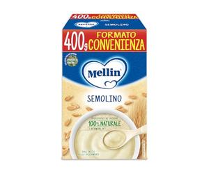 Mellin - Semolino - Alimento con Vitamina B1, per Bambini dal 4° Mese Compiuto - 1 Confezione da 400 gr