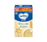 Mellin, Stelline Pastina a base di Farina di Grano Tenero e Vitamina B1, per Bambini dal 5° Mese Compiuto - Confezione da 500 grammi