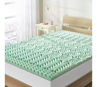 Mellow Coprimaterasso in memory foam a 5 zone, 3,8 cm, infusione di aloe calmante, certificato CertiPUR-US, Queen