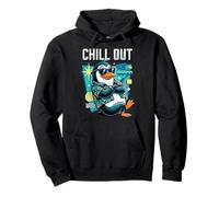 Mellow Penguin Tropical Shirt Retro Geometric Art Felpa con Cappuccio
