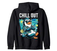 Mellow Penguin Tropical Shirt Retro Geometric Art Felpa con Cappuccio