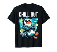 Mellow Penguin Tropical Shirt Retro Geometric Art Maglietta