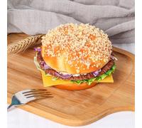 Mellsunny Hamburger artificiale finto hamburger realistico falso cibo pane modello fotografia puntello per la casa cucina negozio festa decorazione display