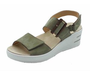 Melluso 019227Z Verde Sandali per Donna in scamosciato con triplo stretch