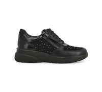 Melluso Calzatura Comfort Nera con Zip e Strass Tono su Tono 38 / Nero