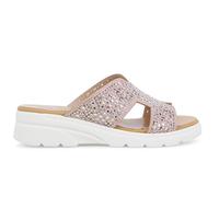 Melluso Ciabatta Sportiva con Zeppa e Strass Rosa r80232q 36