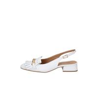 Melluso Comoda Slingback Donna con Frangia Pelle Bianca 39 / Bianco