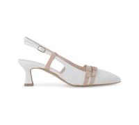 Melluso Donna Slingback Bianca con Doppi Cinturini Beige 36 / Bianco