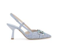 Melluso Donna Slingback Gioiello in Tweed Azzurro