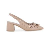 Melluso Donna Slingback in Pelle Beige Traforata con Fiocco 36 / Beige