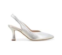 Melluso Donna Slingback Raffinata in Pelle Argento P/E 36.5 / Argento