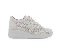 Melluso Donna Sneakers in Pelle Beige con Microfori