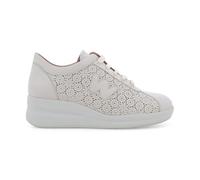 Melluso Donna Sneakers in Pelle Beige con Microfori 38.5 / Beige