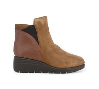 Melluso Donna Stivaletto Invernale Zeppa Comoda Tomaia Camoscio colore Marrone