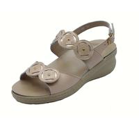 Melluso K95228Z Nude Sandali Confort per Donna in pelle con doppio stretch sotto