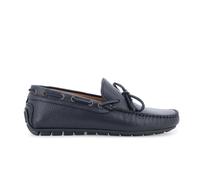 Melluso Mocassino caro shoe in camoscio blu con laccetti u16007q