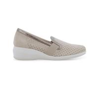 Melluso Mocassino Donna Comfort Zeppa Camoscio Traforato 39 / Beige