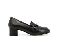 Melluso Mocassino Donna in Pelle con Tacco Largo e Morsetto 37 / Nero