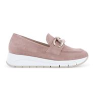 Melluso Mocassino slip-on in camoscio rosa antico con catena r20091