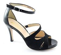 Melluso Morena 90 - S810, Sandalo Elegante Donna con Tacco (Nero, 37)