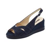 Melluso R80339 Notte Bianca Sandali per Donna in Tessuto brillantinato con Zeppa Media (Taglia 37)