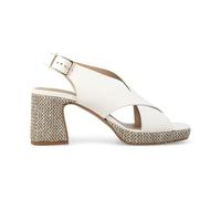 Melluso Sandali Casual Chic Pelle Tacco e Platform Intrecciati 37 / Bianco