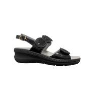 Melluso Sandali da Donna a Doppio Strappo con Plantare Estraibile, K95235 (Nero, Sistema Taglie Calzature EU, Adulto, Numero, Media, 36)
