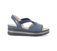Melluso Sandalo Donna Blu con Zeppa Platform e Fasce Elastiche