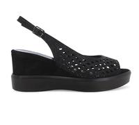 Melluso Sandalo Donna in camoscio Nero r80555 38