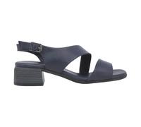 Melluso Sandalo Donna in Pelle Oceano con Tacco Basso 40mm Effetto Legno
