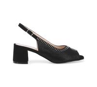 Melluso Sandalo Donna Slingback in Camoscio con Microstrass 41 / Nero