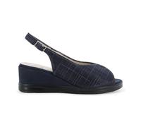 Melluso Sandalo Donna Slingback in Tessuto a Trama Blu