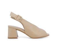 Melluso Sandalo Donna Slingback Pelle Beige Punta Aperta