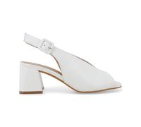 Melluso Sandalo Donna Slingback Tacco Comodo Tomaia Pelle Colore Bianco