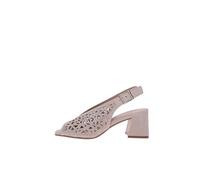 Melluso Sandalo Gioiello Traforato in camoscio Beige Chiaro n653q 38