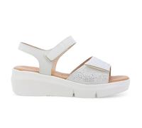 Melluso Sandalo platform bianco e argento con strass r80439q