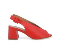 Melluso Sandalo Slingback in Pelle Rossa con Tacco Comodo 35 / Rosso