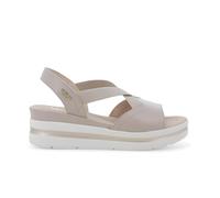 Melluso Sandalo Sportivo con Zeppa Platform e Fasce Elastiche Beige 019243q 41