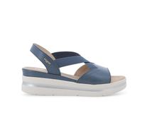Melluso Sandalo sportivo con zeppa platform e fasce elastiche blu jeans 019243q