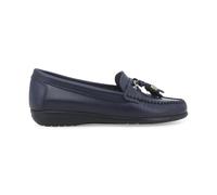 Melluso Scarpa Donna Mocassino Blu con Nappine e Charm 38 / Blu
