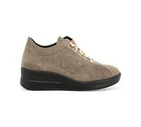 Melluso Scarpe Donna in Camoscio con Zeppa e Lacci Stampati 37.5 / Beige