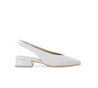 Melluso Slingback a Punta con Scollo a V in Pelle Bianco Panna d156q 37