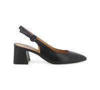 Melluso Slingback Pelle Nera Primavera Estate Tacco Comodo