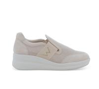 Melluso Sneaker slip-on in camoscio beige chiaro con logo a strass r20255q