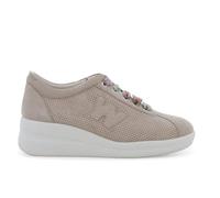 Melluso Sneaker Walk in camoscio Beige Cipria con Lacci Fantasia r20245q 39