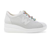 Melluso Sneakers walk bianca traforata con lacci fantasia r20245q
